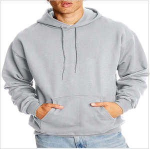 Sweat à capuche zippé pour homme, manches longues, en molleton polyester/coton, couleur unie, écologique, teinture unie, collection automne – Meilleures ventes - Product Image 5