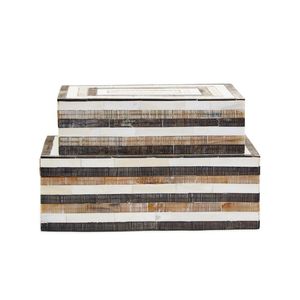 Boîte à bijoux décorative en incrustation d'os Design élégant pour la décoration de la maison Décoration de la maison parfaite et cadeau - Product Image 2