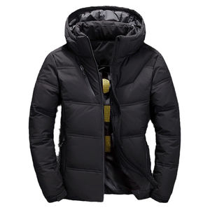 Chaqueta de invierno de color sólido para hombre, chaqueta negra de poliéster cálida para hombre 2025 - Product Image 5
