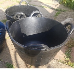Seau de pneu en caoutchouc recyclé fait à la main, fini noir, grand Pot de fleur et jardinière, produit indien Top des ventes - Product Image 2