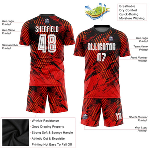 Wholesale Custom <b>Soccer</b> Uniform Set for Adults-School Team Competition 100% Polyester Sweat-Wicking & Breathable - Product Image 2