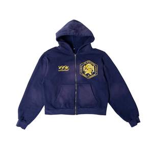 Chándal con Capucha Personalizado de Invierno, Grueso, 420g, 100% Algodón, con Estampado Serigrafiado, Efecto Desgastado con Lavado Ácido, Cremallera Metálica - Product Image 3