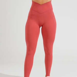 Leggings d'entraînement simples et solides à taille haute pour femmes, contrôle du ventre extensible dans les 4 sens, séchage rapide et confort écologique - Product Image 2