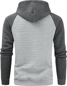 Basics coton mélangé hommes sweat à capuche Zipup lourd Double fermeture éclair sweats à capuche haute qualité recadrée pleine fermeture éclair à capuche - Product Image 2
