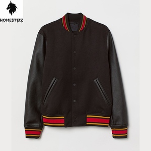 Veste universitaire en laine décontractée pour hommes, col montant, lettre à capuche de haute qualité, coupe-vent, légère, confortable, prix raisonnable - Product Image 1