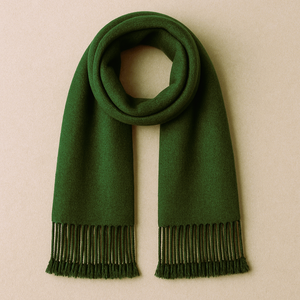 Étole rectangulaire longue beige de qualité supérieure, 100% laine et rayonne, broderie à pois, légère, séchage rapide, respirante, hiver - Product Image 1