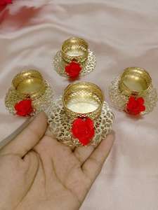 Antique <b>Silver</b> Color Candlestick Holder Table <b>Top</b> Tealight Holder Candle Diwali Diya & Unique Design Candlestick Holders Bulk - Product Image 2