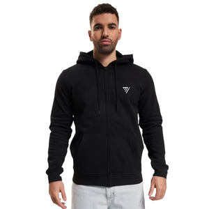 Sweat à capuche noir à fermeture éclair pour hommes, sweat à capuche à manches longues, veste streetwear décontractée avec poches kangourou sur le devant et réglable - Product Image 1