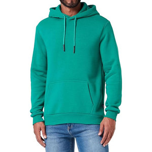 Pull à capuche personnalisé en coton noir sweat à capuche uni avec poches kangourou automne sweat à capuche lourd pour hommes - Product Image 2
