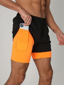 Shorts de course athlétiques pour hommes personnalisés, respirants, légers, pour la gym et l'entraînement, avec taille élastique - Product Image 3