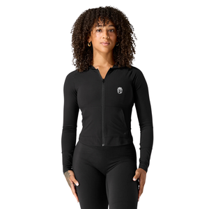 Womens Lightweight Zip Hoodie Long Sleeve Slim Fit Active <b>Yoga</b> Gym Training Performance <b>Jacket</b> Breathable Stretch Wear - Product Image 1