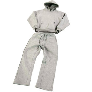 ชุดสเวตสูททรงบานแบบย้อมสีเอซิด พร้อมโลโก้สั่งทำ ปักลายเชนิลล์แบบดิสเทรส  ฮู้ดดี้ สตรีทแวร์ สำหรับฤดูหนาว ไซส์พลัส - Product Image 5