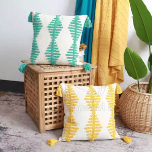 Embroidery Square <b>Cushion</b> Cover Breathable Smooth <b>Fabric</b> Washable Eco-Friendly Customized Modern Decor for Home Hotel Use - Product Image 5