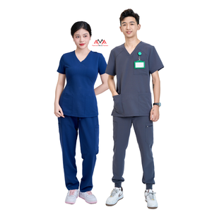 เสื้อสครับแบบสั่งทำพิเศษสำหรับร้านเสริมสวย แพทย์ โรงพยาบาล เสื้อสครับยืดได้พร้อมโลโก้ เสื้อแพทย์ เสื้อคลินิกทันตกรรม - Product Image 1