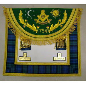 Masonic Apron Worthy Patron Matron <b>Purple</b> <b>Velvet</b> with Star Apron Hand Embroidered Masonic Blue Past Master Apron for Freemasonry - Product Image 4