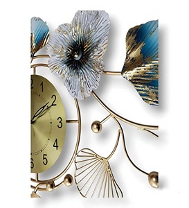 Horloge murale Art Déco en métal à quartz indien avec design moderne pour la décoration de la maison et du bureau - Product Image 3