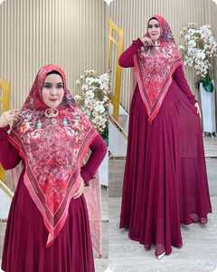 Fairuz Royal Blossom Series ชุดเจียมเนื้อเจียมตัวผ้าพันคอยาวเต็มรูปแบบหรูหราพิมพ์ลายดอกไม้คุณภาพพิเศษสำหรับ muslimah อินโดนีเซีย - Product Image 2