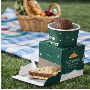 AT PACK Kek Kutuları, Pişirme Tatlı Kutuları, Tatlı Kutuları, Atıştırmalık Kutuları, Kahve Paket Servisi Özelleştirilebilir, Pencereli Kraft Kağıt - Product Image 6