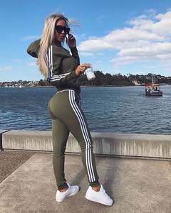 Fabricants personnalisés automne hiver grande taille couleur unie sweat à capuche pour femmes, pantalon, survêtement, ensemble deux pièces, sweat-shirt chaud et décontracté - Product Image 2