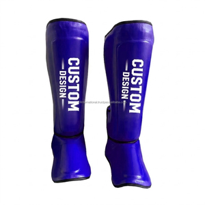 Protège-tibias en cuir personnalisés avec logo OEM pour le karaté, le Muay Thai et le kickboxing – Confortables, durables et protecteurs pour le tibia et le voûte plantaire - Product Image 6