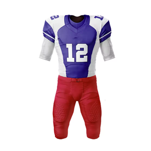 Premium Unisex American Football Set Breathable Team Uniform with <b>Padded</b> Pants and Numbered Jersey - Product Image 5