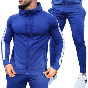 OEM al por mayor de algodón Unisex Color sólido liso chándal conjunto Jogging Sudadera con capucha hombres chándal al por mayor Jogging Wear cordón - Product Image 2