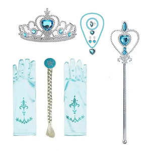 Disfraz de Elsa, Reina de las Nieves, con Varita de Plástico para Niñas - Product Image 2