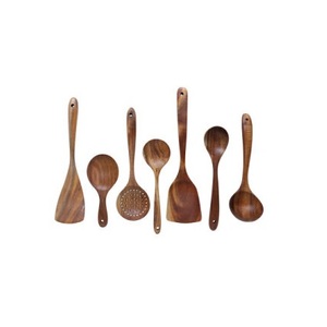 Juego de Cubiertos de madera de diseño único de 3 con esmalte para el hogar y el restaurante Juego de cubiertos de ensalada de madera de 3 para Hotel - Product Image 2