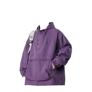 Chaqueta cálida cortavientos informal para hombre 2025, forro de malla de media cremallera con calefacción gruesa, forro polar personalizado OEM 100 gramos, nuevo servicio de primavera teñido - Product Image 4