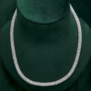 Cadena Cubana Chapada en Oro Blanco, Collar de Diamantes Vintage de Lujo, Diamantes de Laboratorio Genuinos, Joyería Fina Certificada IGI para Mujer, Regalo - Product Image 2