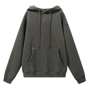 2026 Plus Size Custom Logo Solid 100% Cotton Heavy Weight Fleece Eco-Friendly Unisex Oversized <b>Long</b> Sleeve Winter <b>Hoodie</b> - Product Image 6
