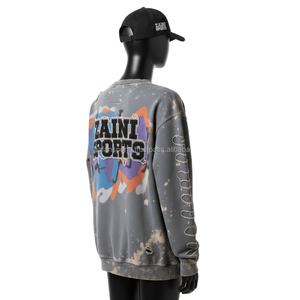 Sudadera de mujer Premium Fleece Tie Dye Effect Streetwear Look Chenille Patch Logo Impresión personalizada Mujeres sudaderas transpirables - Product Image 5