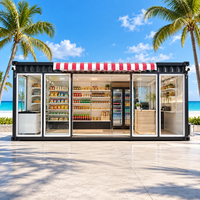 Unité commerciale conteneurisée extérieure de 20 pieds / Conteneur de café / Conteneur de magasin de proximité / Mini-marché modulaire