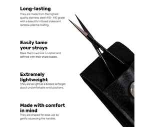 Kit de aseo de cejas de precisión con tijera para cejas y pinzas para cejas La mejor herramienta para recortar y dar forma a las cejas rebeldes Muestra gratis - Product Image 5