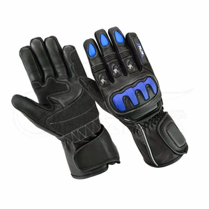 Guante de moto de cuero personalizado para hombres y mujeres Guantes de moto de dedo completo con pantalla táctil impermeable - Product Image 1