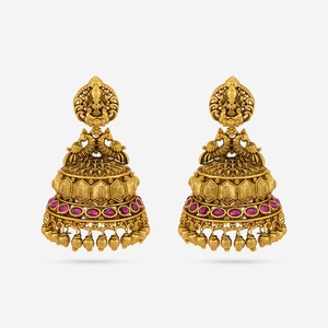 Pendientes de Araña Estilo Antiguo de Cobre y Aleación de Zinc con Diseño de Campana Religiosa de Moda para Bodas y Fiestas 190474 - Product Image 1