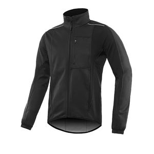 <b>Men's</b> Soft Shell Warm Winter Fleece <b>Jacket</b> in Solid Color Customize with Embroidery Screen and Digital Printing Sublimation - Product Image 2