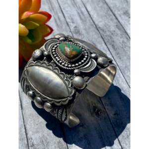 Alex Sanchez Royston Fashion <b>Cuff</b> <b>Bracelet</b> in Turquoise & Sterling <b>Silver</b> - Product Image 3