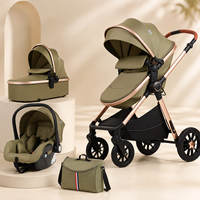 Système de voyage pour bébé 3 en 1 OEM avec nacelle, siège auto pour nourrisson, poussette de luxe pliable pour la vente en gros