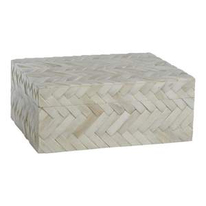 Boîte à bijoux faite à la main avec incrustation d'os blanc boîte de rangement élégante polie faite à la main personnalisée naturelle fabriquée à la main écologique - Product Image 1