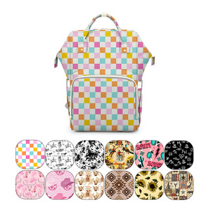 Sac à langer personnalisé/en gros, grand sac à dos souple de style occidental pour mamans et papas, pour garçon et fille, essentiel pour les voyages, cadeau de naissance - Product Image 1