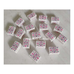 Indian Manufacturer's White Marble <b>Mix</b> Mother of Pearl Inlaid Small Size Jewelry <b>Boxes</b> 3 X 2 Inch Marble Inlay Ring <b>Boxes</b> - Product Image 1