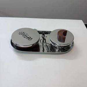 ชุดเตาเผาบخูร์อิสลาม รอมฎอน มูบาร็อค พร้อมถ้วยไม้ ฝาปิดรูปพระจันทร์เสี้ยว ที่คีบ และถาด สำหรับเทศกาลรอมฎอนและอีดในตะวันออกกลาง - Product Image 3