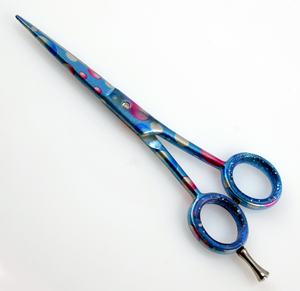 Tijeras de Peluquería Profesionales KOUNAIN, Acero Inoxidable 4Cr13, Diseño Azul, Recubrimiento de Color, para Cortar el Cabello, No Plegables, para Diestros - Product Image 3