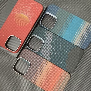 Ultra-thin Real Aramid Fiber Magnetic <b>Charge</b> Metal Camera Frame Guard Shockproof Lightweight Durable Phone <b>case</b> for IPhones 16 - Product Image 5