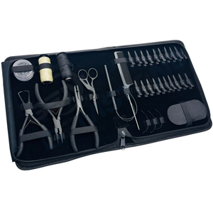 Kit de Herramientas para Instalación de Extensiones de Cabello, Acero Inoxidable, Anillos Micro, Alicates, Enhebrador de Lazos, Pinzas de Sección, Tijeras, Duraderas - Product Image 1
