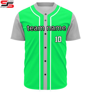 Wholesale Blank Baseball <b>Shirt</b> Digital Print Logo Name Baseball Uniform Stitched Stripe Button Down <b>Men</b> Custom Baseball Jersey - Product Image 5