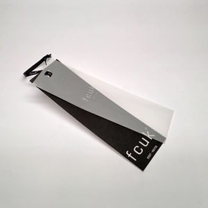 Étiquette de balançoire transparente transparente papier à beurre Logo en relief étiquette volante sérigraphie code à barres vêtement prix billet pour vêtements de mode - Product Image 6