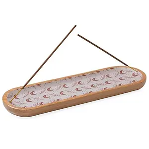 Best Selling Moonshine Printed Oval Shape Wooden <b>Incense</b> <b>Sticks</b> <b>Holder</b> Supply <b>Incense</b> <b>Stick</b> <b>Holder</b> <b>for</b> Home Decor - Product Image 1