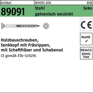 Tornillos para Construcción de Madera y Acero SEKO ISR R 89091, 10x280-T40, Paquete de 25 Piezas - Product Image 1